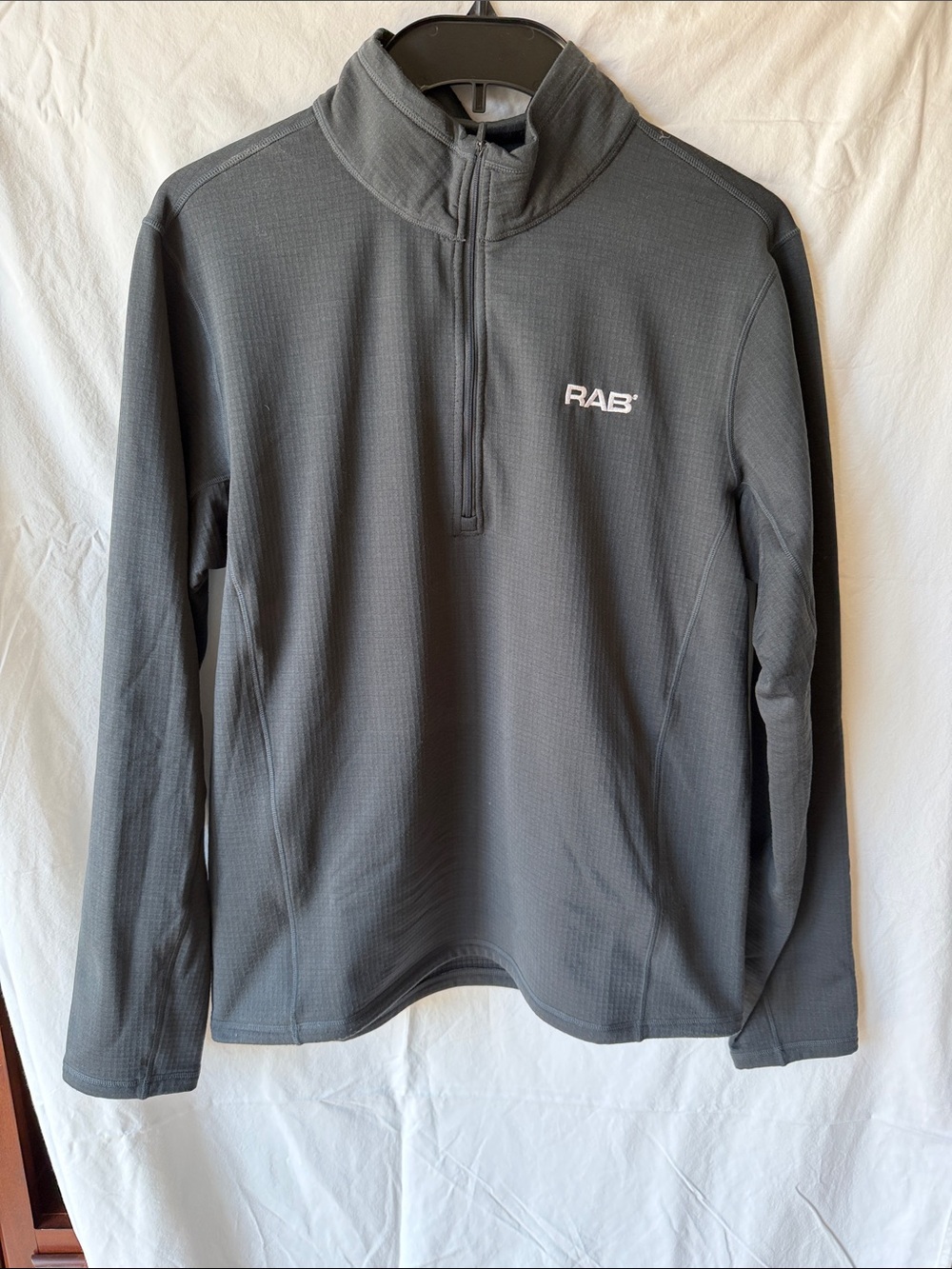 Men's Gray Quarter-Zip Performance Pullover - RAB Lighting Corp Logo
